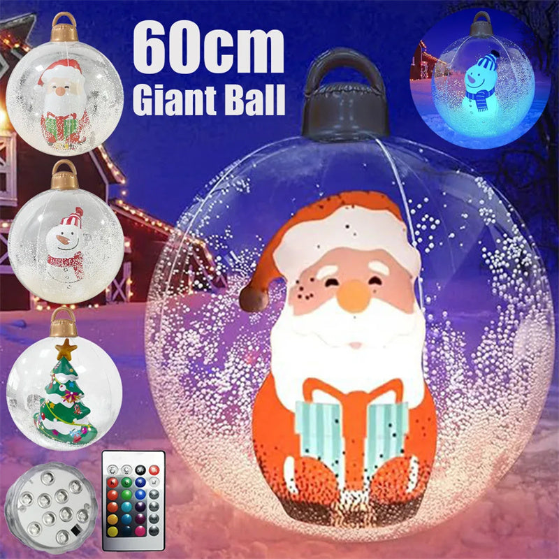 YuleSphere™ Świąteczna nadmuchiwana bombka z oświetleniem LED