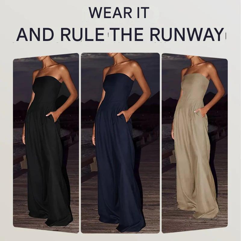 Albina Pompa™ Elegancki kombinezon bez ramiączek