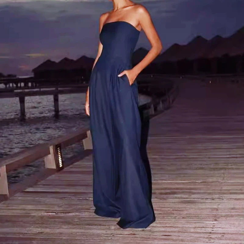 Albina Pompa™ Elegancki kombinezon bez ramiączek