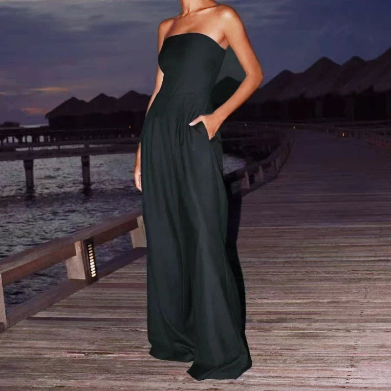 Albina Pompa™ Elegancki kombinezon bez ramiączek