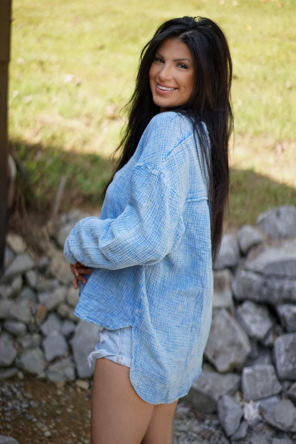 Alessia Belfi™ koszula damska w stylu casual z guzikami