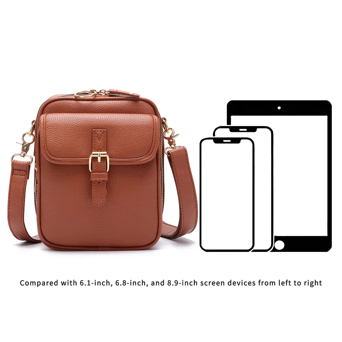 Alma Marotti™ Damska torebka crossbody z przegródkami