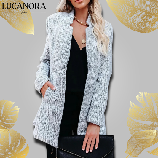 Ambra Ruggero™ Elegancka długa kurtka z kieszeniami