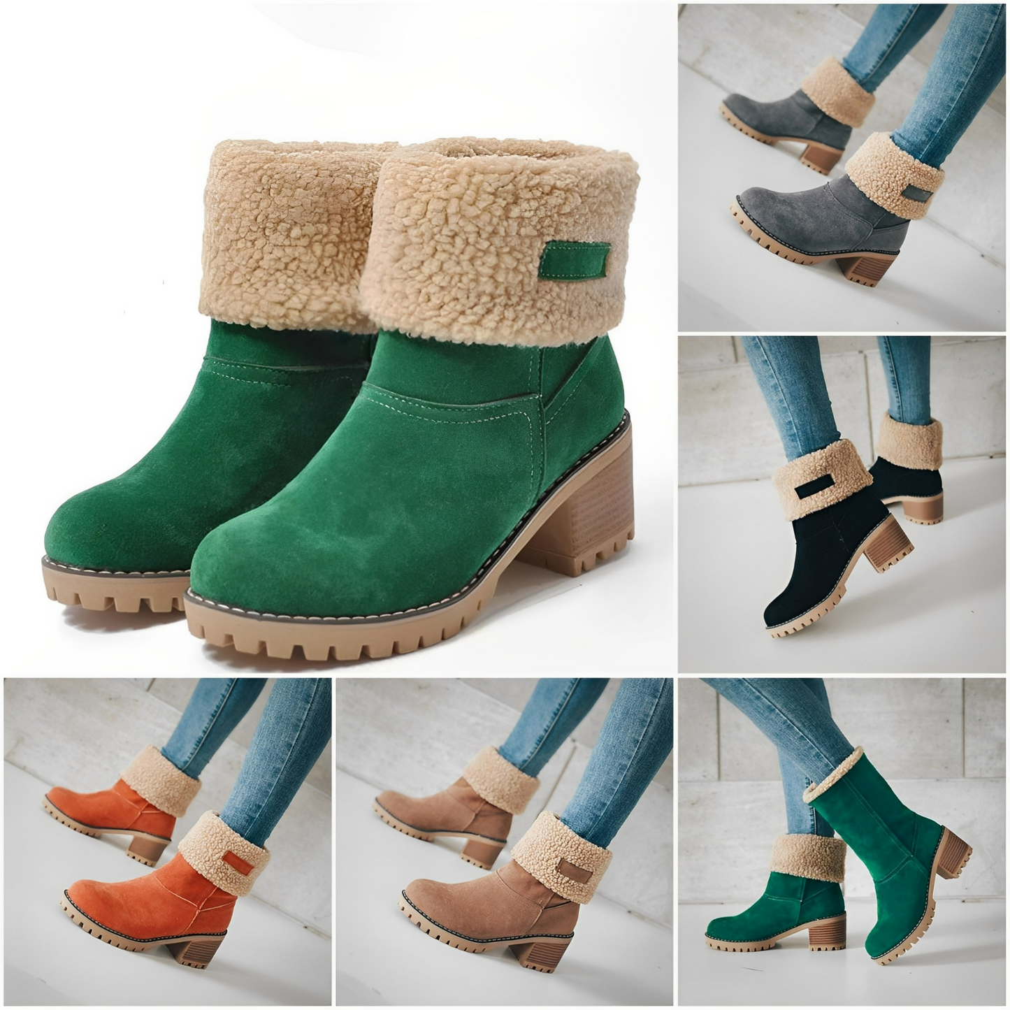 Angeline Bellamy™ Stylowe ciepłe buty zimowe z kożuszkiem