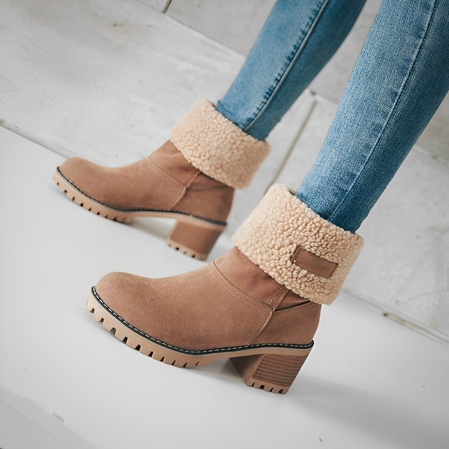 Angeline Bellamy™ Stylowe ciepłe buty zimowe z kożuszkiem