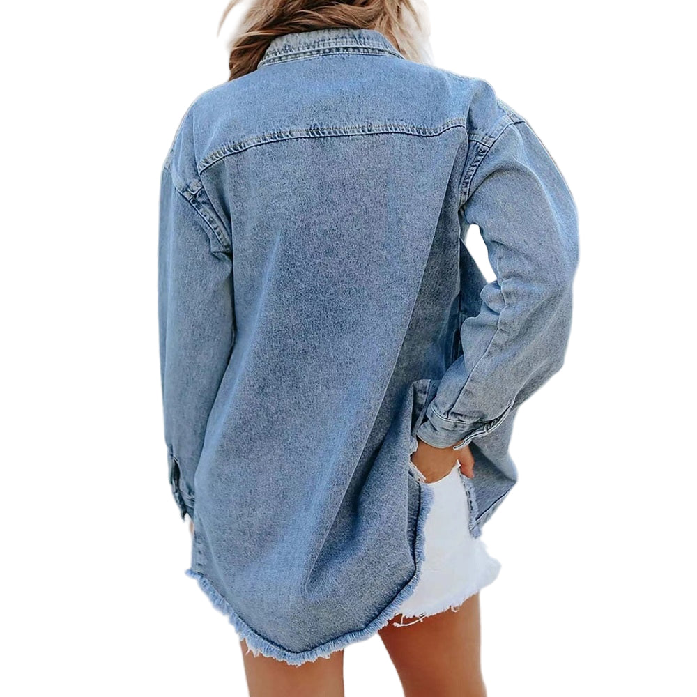 Bice Liotta™ Stylowa damska kurtka jeansowa w stylu vintage