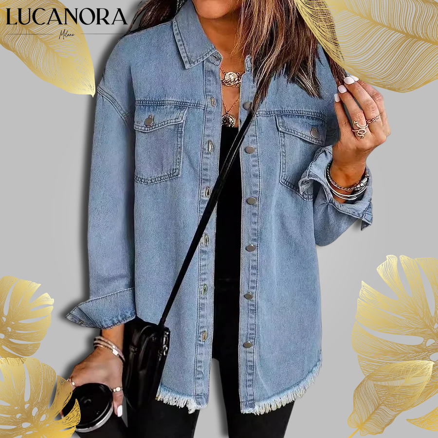 Bice Liotta™ Stylowa damska kurtka jeansowa w stylu vintage