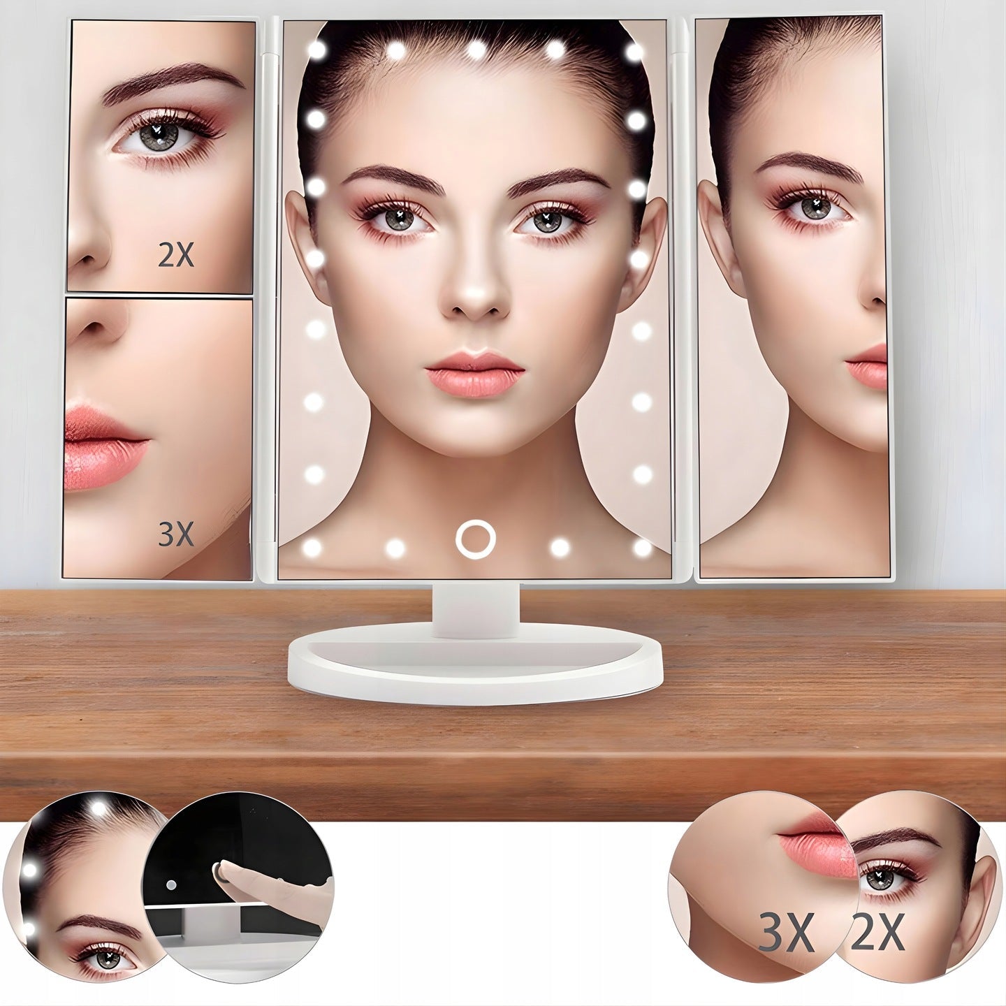 BrightView™ Lustro stołowe z podświetleniem LED