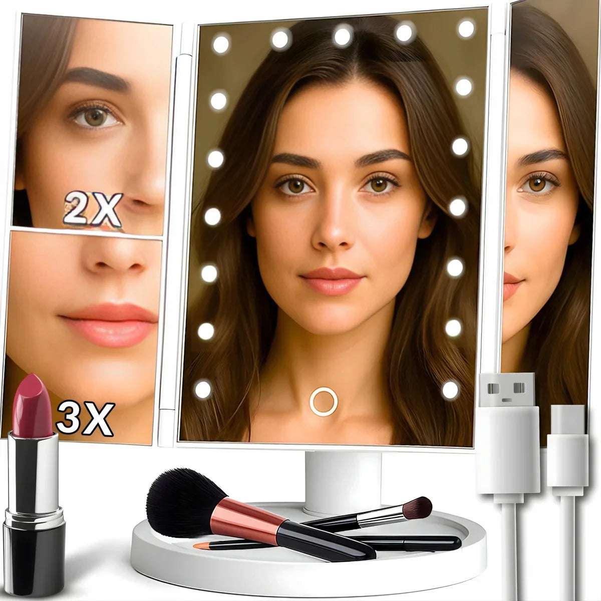 BrightView™ Lustro stołowe z podświetleniem LED