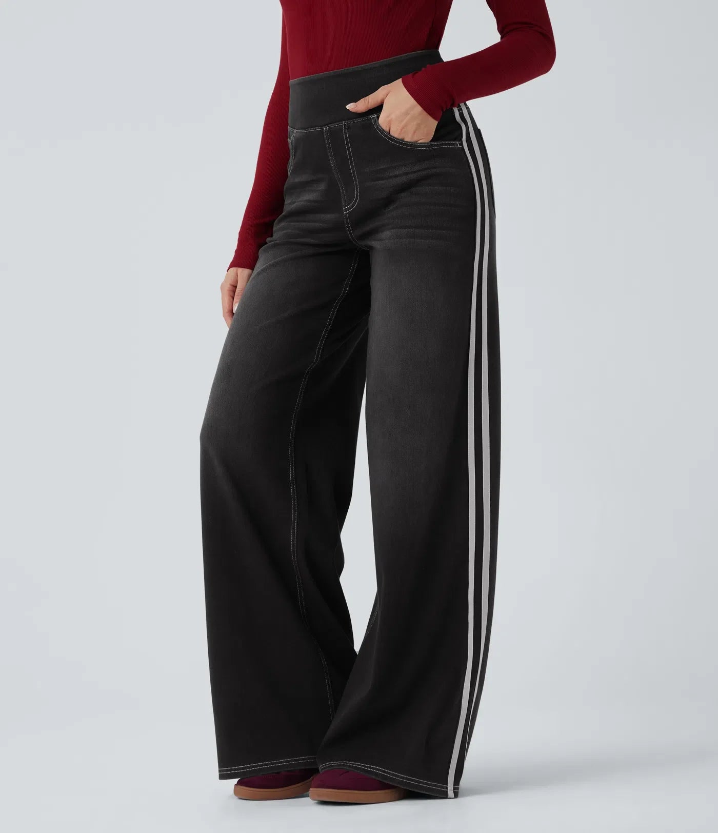 Carola Segalla™ Jeansy z wysokim stanem i elastyczną talią