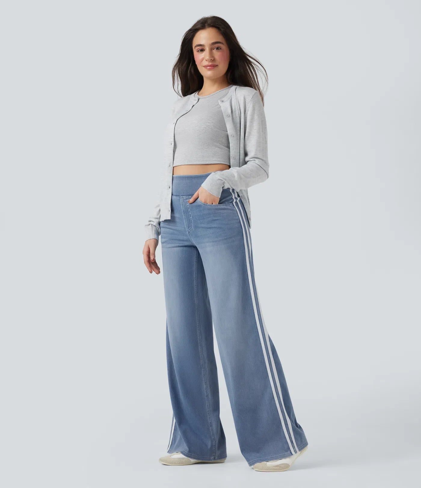 Carola Segalla™ Jeansy z wysokim stanem i elastyczną talią