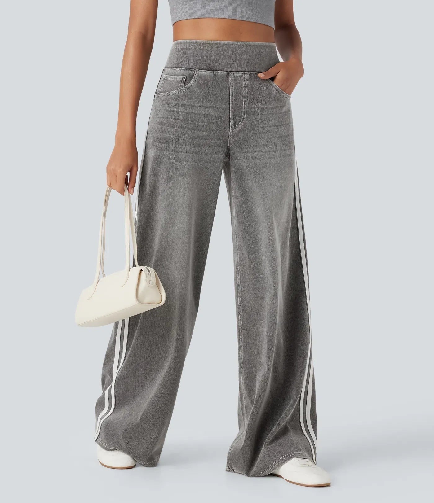 Carola Segalla™ Jeansy z wysokim stanem i elastyczną talią