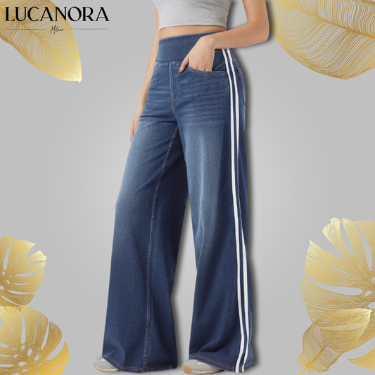 Carola Segalla™ Jeansy z wysokim stanem i elastyczną talią