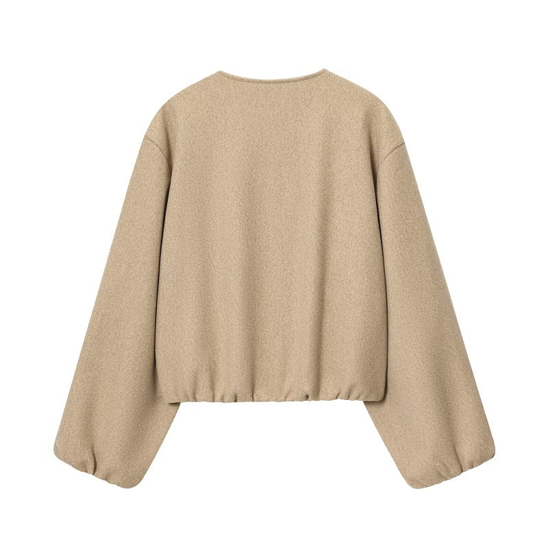 Cloe Ingrao™ Damska krótka kurtka casualowa z zamkiem błyskawicznym