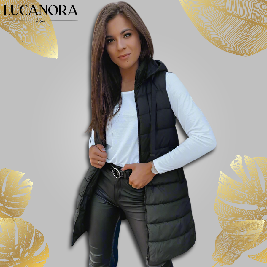 Clorinda Marchesani™ Damska długa pikowana kamizelka