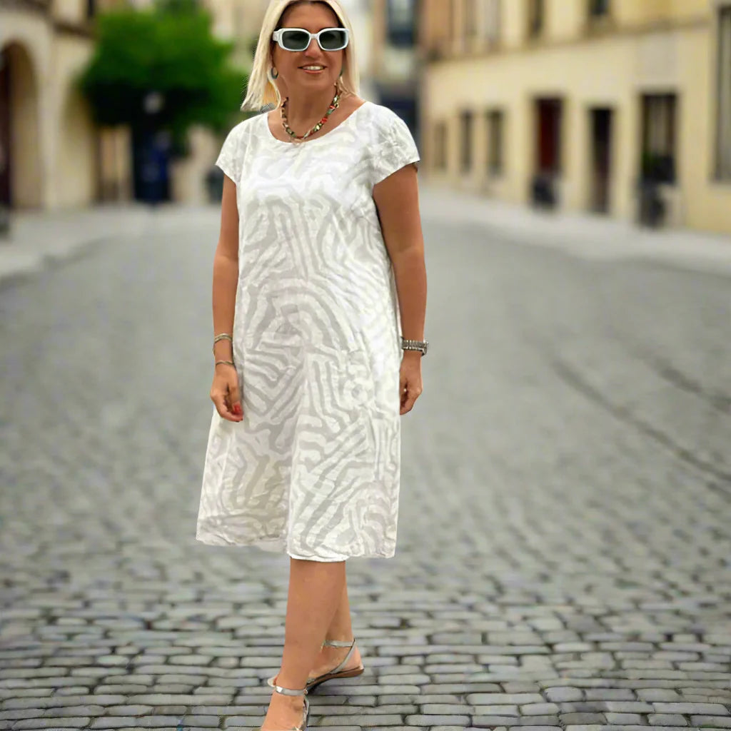 Colomba Lillo™ Sukienka Boho Vintage Casual z nadrukiem