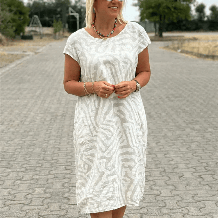 Colomba Lillo™ Sukienka Boho Vintage Casual z nadrukiem