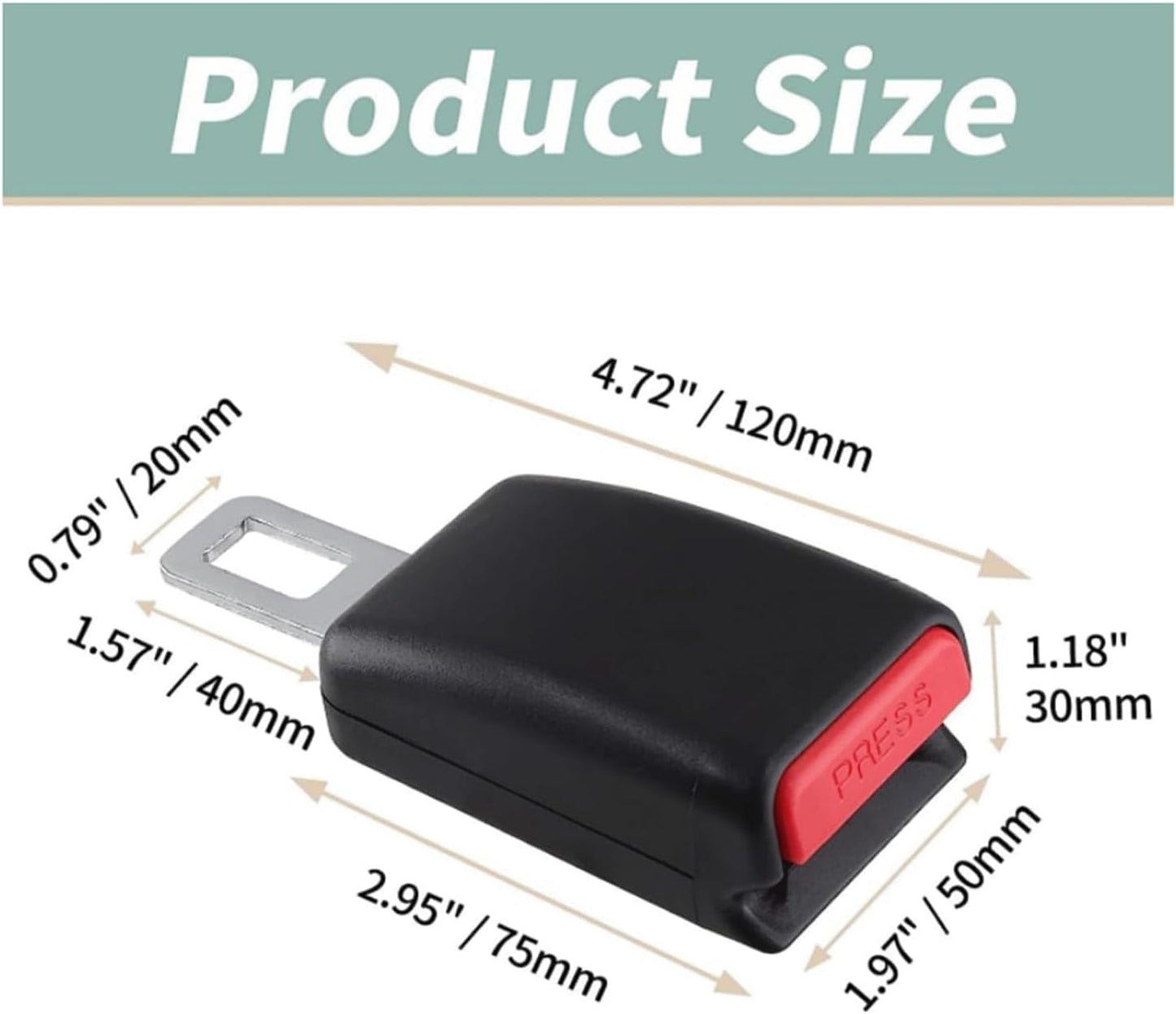 ComfortFit™ Klamry przedłużające pas bezpieczeństwa samochodowego