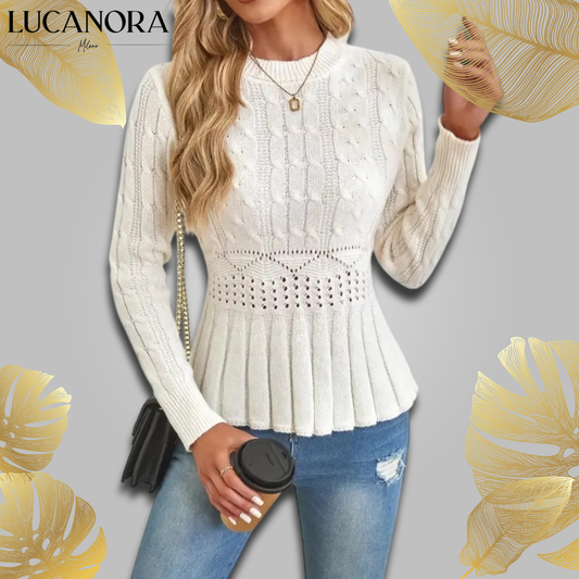 Debora Patti™ Sweter damski z dzianiny o eleganckiej sylwetce