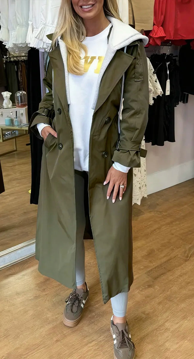 Dianora Francione™ Płaszcz damski z dużym kapturem