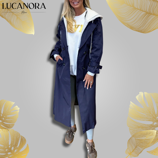 Dianora Francione™ Płaszcz damski z dużym kapturem