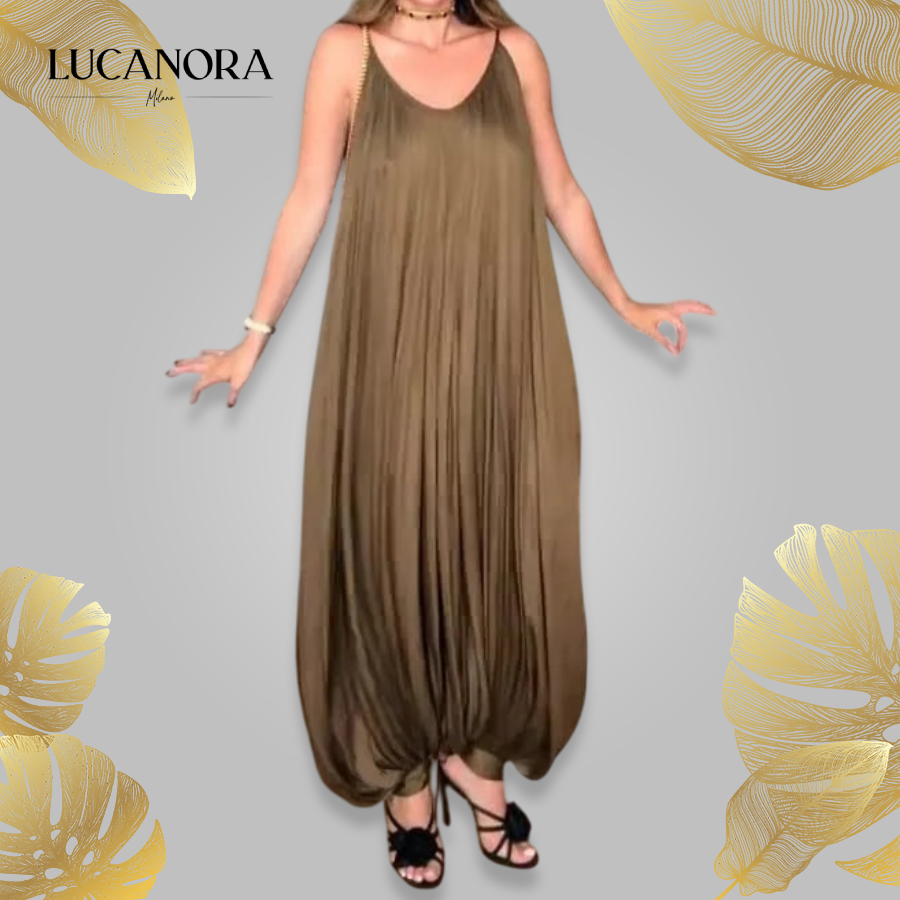 Dina Tesauro™ Kombinezon plisowany na cienkich ramiączkach
