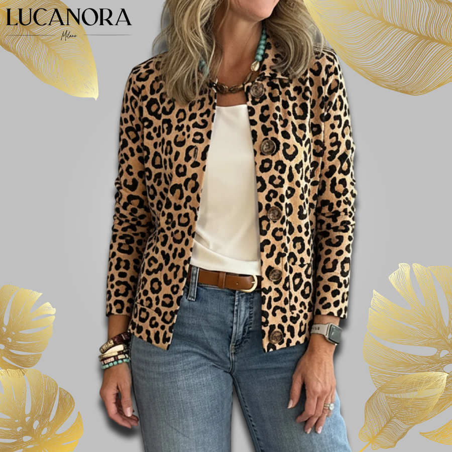 Dionisia Ciani™ Kurtka w panterkę z kieszeniami