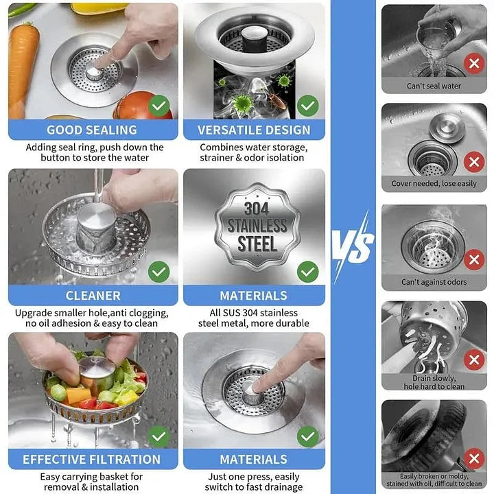 DrainGuard™ Wielofunkcyjny filtr odpływowy 3 w 1