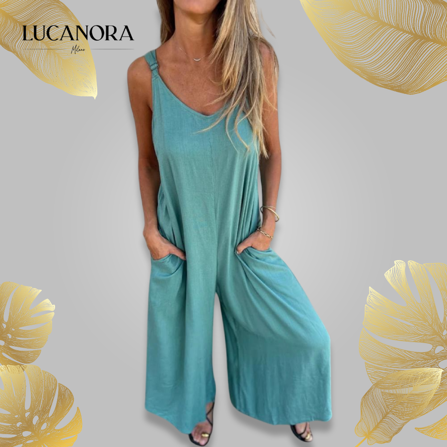 Edda Lovato™ Kombinezon na co dzień z kieszeniami i regulowanymi ramiączkami