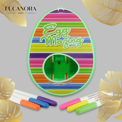 EggMazing Mini™ Zestaw z urządzeniem do zdobienia jajek DIY i markerami