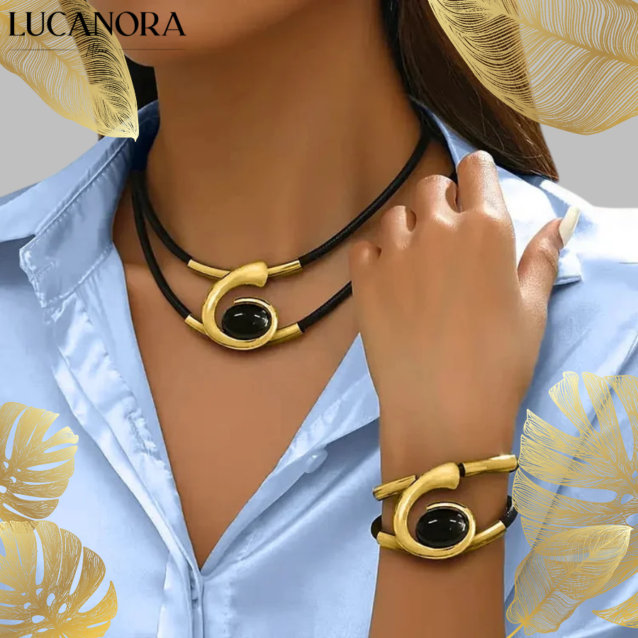 Elaré™ Elegancki zestaw naszyjnika i bransoletki w stylu boho