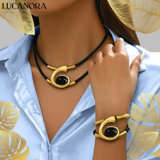 Elaré™ Elegancki zestaw naszyjnika i bransoletki w stylu boho