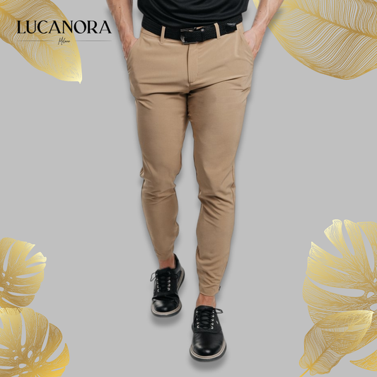 Erminio Costa™ Zwężane joggery slim fit z zamkiem przy kostce