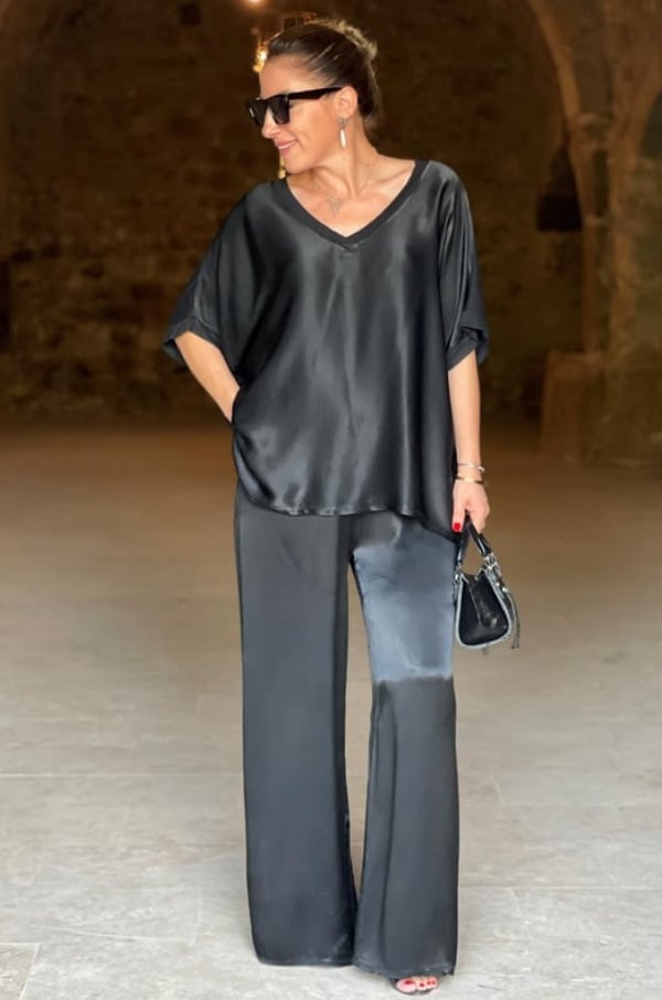 Eva di Muro™ Dwuczęściowy zestaw z dekoltem w serek