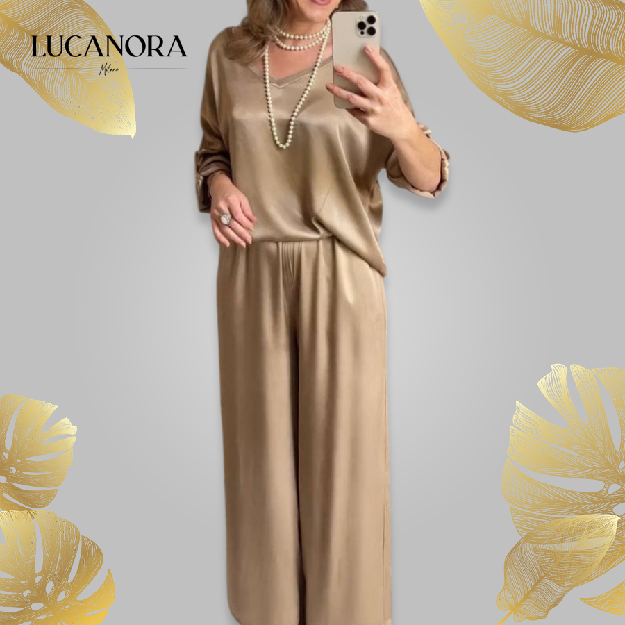 Eva di Muro™ Dwuczęściowy zestaw z dekoltem w serek