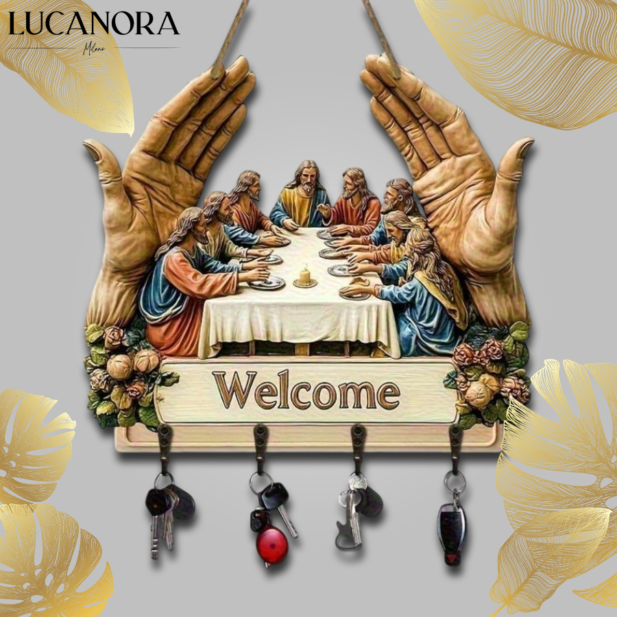 FaithCharm™ Wieszak na klucze z Jezusem Wieczerza