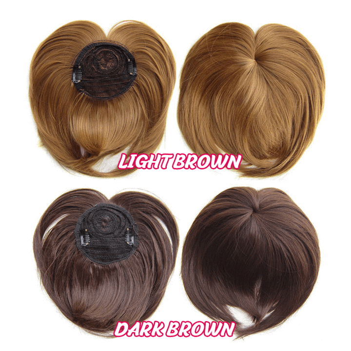 GlamTop™ Damski tupet clip-in z krótkimi włosami i grzywką