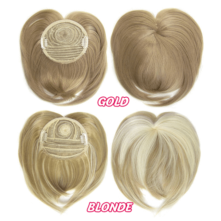 GlamTop™ Damski tupet clip-in z krótkimi włosami i grzywką