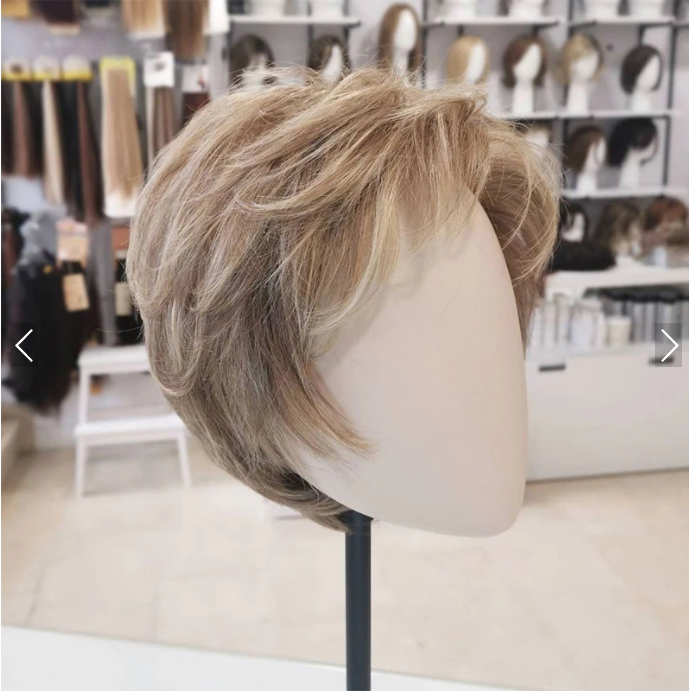 GlamTop™ Damski tupet clip-in z krótkimi włosami i grzywką