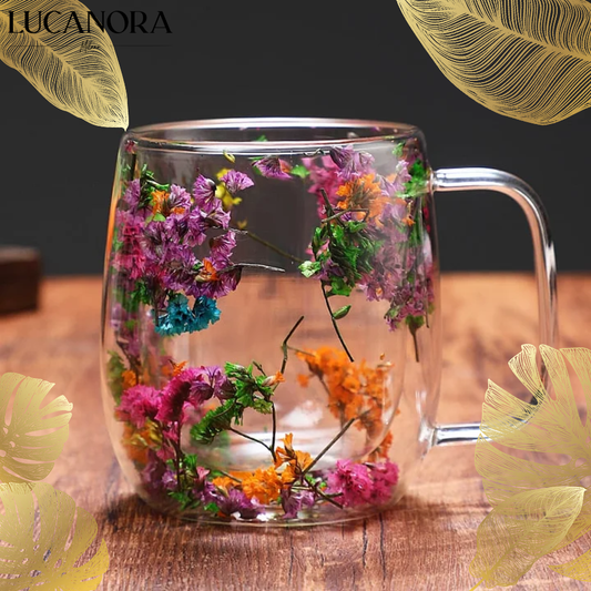 GlassBloom™ Kubek z suszonymi kwiatami