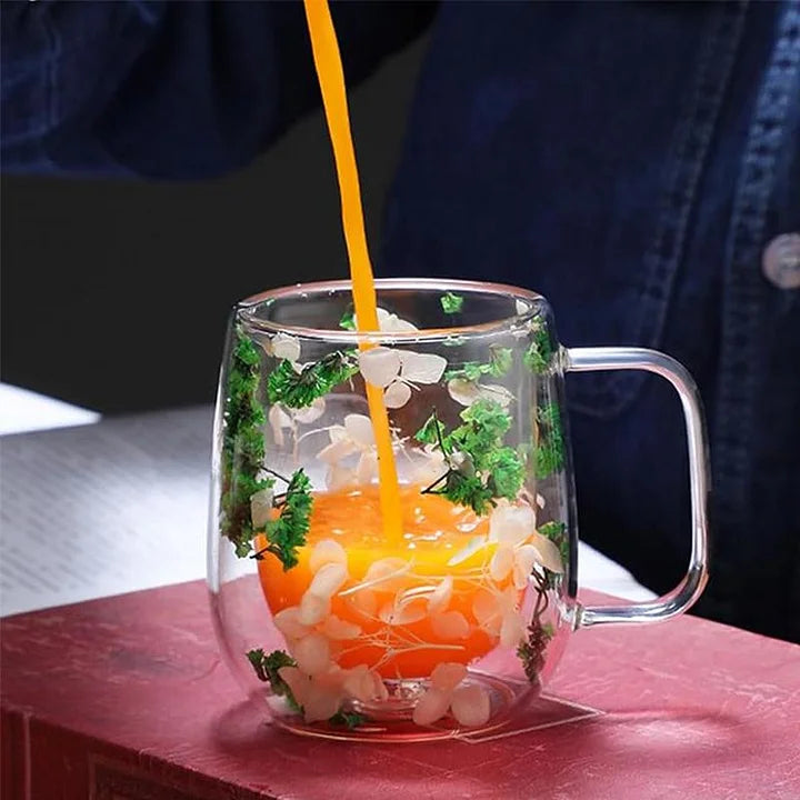 GlassBloom™ Kubek z suszonymi kwiatami