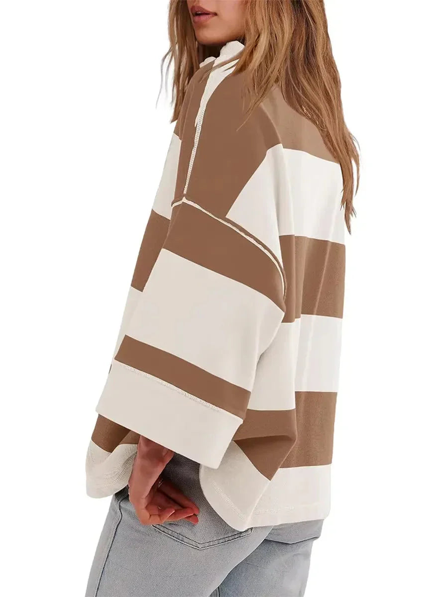 Keira™ Oversize'owa koszula w paski w stylu vintage