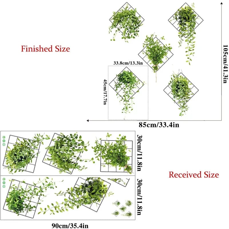 LeafScape™ Dekoracja ścienna 3D z motywem roślinnym
