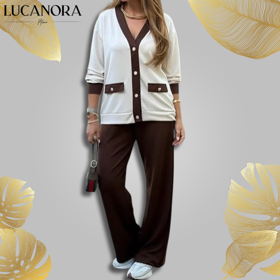 Liboria Villanova™ Damski dwuczęściowy komplet casualowy