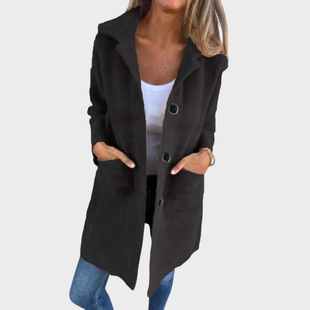 Luisa Murgo™ Elegancki kardigan z kołnierzem