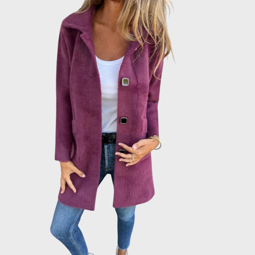Luisa Murgo™ Elegancki kardigan z kołnierzem