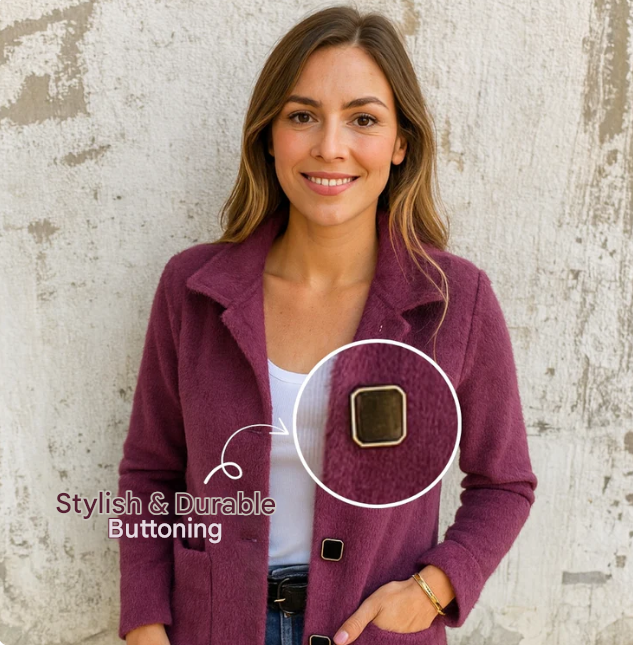Luisa Murgo™ Elegancki kardigan z kołnierzem