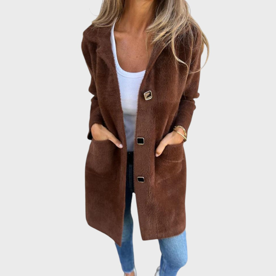 Luisa Murgo™ Elegancki kardigan z kołnierzem