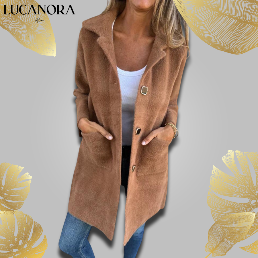 Luisa Murgo™ Elegancki kardigan z kołnierzem