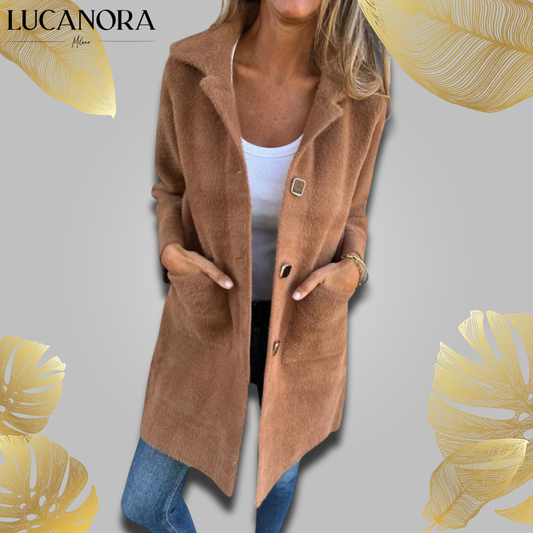 Luisa Murgo™ Elegancki kardigan z kołnierzem